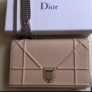 Christian Dior Diorama WOC Pouch. Rose Poudre